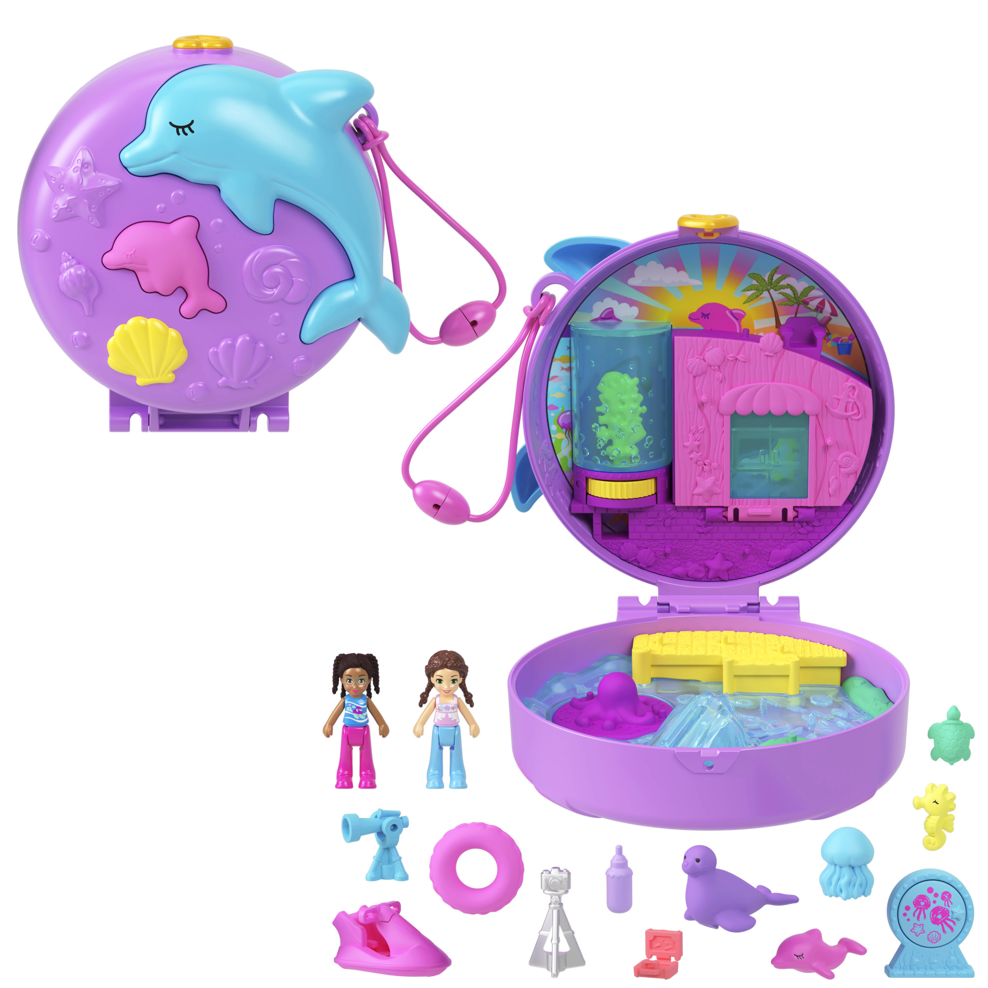 Akvárium s delfínmi Polly Pocket, kompaktná sada HWN96
